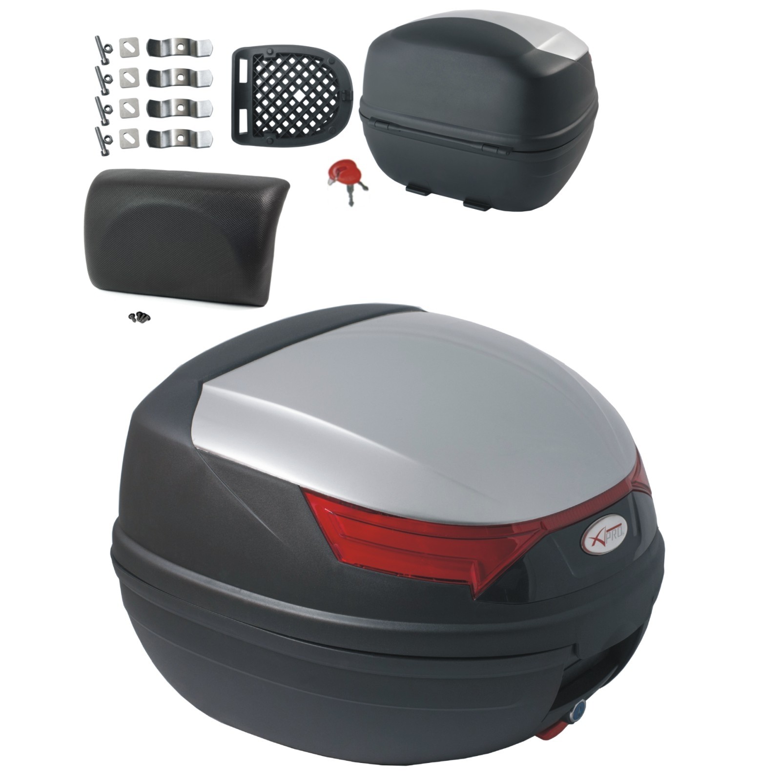 Guanto Sportivo Moto Touring Pelle Enduro Motard Motociclismo Rosso L
