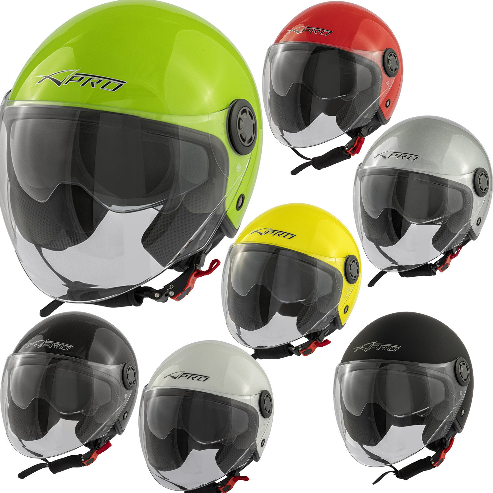 Abbigliamento Moto e Accessori - Jet Scooter Casco ECE 22 06 Moto