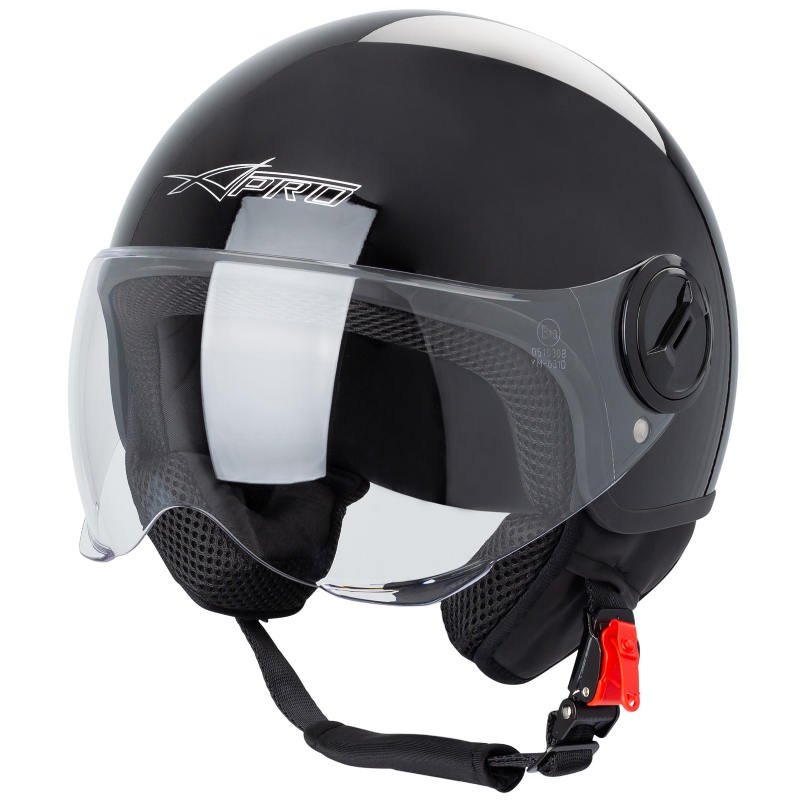 Zoom-Helmet-Casco-Sonic-Moto-A-Pro-Motorcycle-Black-Nero-Front