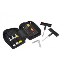 Kit Ripara Gomme Pneumatici Tubeless Riparazione Foratura Auto Moto Scooter Nero
