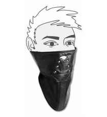 Scaldacollo Sottogola Antivento Pelle Copricollo Termico Invernale Moto Nero