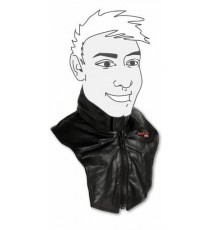 Scaldacollo Sottogola Antivento Pelle Copricollo Termico Invernale Custom Nero