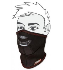 Maschera Scaldacollo Sottogola Antivento Tessuto Copricollo Invernale Moto Nero