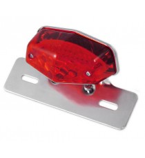 Fanale Porta Targa Metallo Posteriore Led Moto Omologato Luce Targa Stop Cromo