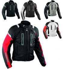 Giacca Moto Tessuto Cordura Mesh Protezioni CE Impermeabile 4 strati 4 Stagioni 