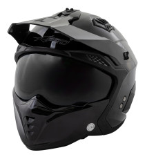 ALIEN Crossover Jet Helmet Convertible Black