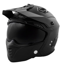 ALIEN Crossover Jet Helmet Convertible Matt Black