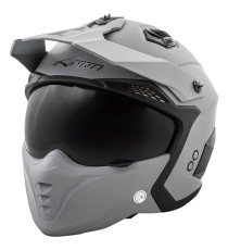 ALIEN Crossover Jet Helmet Convertible Matt Silver