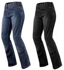 Jeans Donna Protezioni CE Ginocchio Pantaloni Lady Moto Scooter Custom Touring