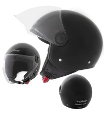 Casco Jet Scooter Moto Quad Omologato ECE 22 06 Visiera Sonicmoto Nero