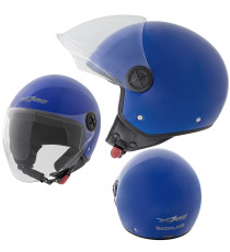 Casco Jet Scooter Moto Quad Omologato ECE 22 06 Visiera Sonicmoto Blu