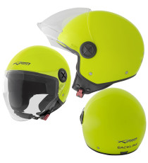 Casco Jet Scooter Moto Quad Omologato ECE 22 06 Visiera Sonicmoto Fluo