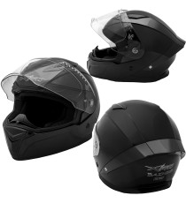 Casco Integrale Moto Scooter Visierino Anti Graffio Touring Nero