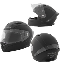 Casco Integrale Moto Scooter Visierino Anti Graffio Touring Nero Opaco