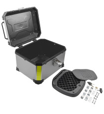 TUXFORSILV Bauletto Moto Rigido Top Case Argento