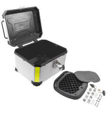 TUXFORWHIT Bauletto Moto Rigido Top Case Bianco