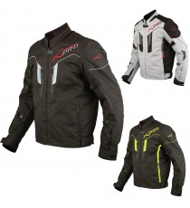 Giacca Moto Tessuto Sport Protezioni CE Riflettente Ventilata Impermeabile