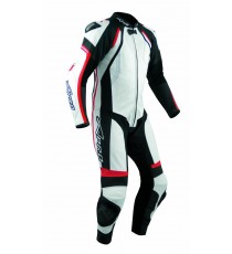 Tuta Pelle Pista Moto Protezioni CE Omologate Inserti Titanio Intera A-Pro Rosso