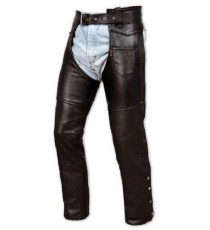 Chaps Pantaloni Western Pelle Moto Custom Chopper Chiusura Zip Laterale