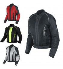 Giacca Donna Moto estiva protezioni Omologate Cordura Tessuto Mesh Traspirante