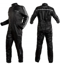 Tuta Antiacqua 100% Impermeabile Completo Anti Pioggia Moto Scooter Unisex Nero