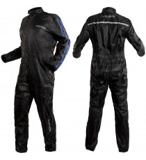 Tuta Antiacqua 100% Completo Anti Pioggia Impermeabile Moto Scooter Unisex Blu