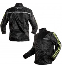 Giacca Tuta Antipioggia Moto Impermeabile Antiacqua Antivento Fluo