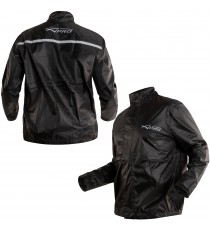 Rain-Jacket-Motorbike-Over-Coat-Motorcycle-Scooter-Warterproof-Lined-Black-Composit