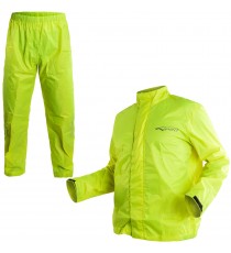 Tuta Impermeabile Antipioggia Giacca Moto Pantaloni Antiacqua Fluo Scooter 2pz