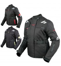 Giacca Donna Moto Impermeabile Tessuto Protezioni CE Viaggio Touring