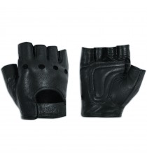 Guanto Senza Dita Pelle Auto Moto Chopper Custom Mezze Dita Tagliate