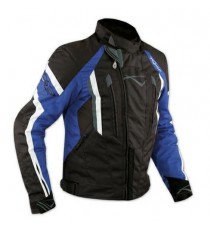 Giacca Cordura Moto Tessuto Impermeabile Touring Termica Sfoderabile Blu