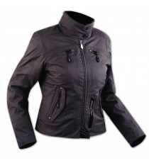 Giacca Donna Moto Scooter Protezioni CE Sfoderabile Impermeabile Città Marrone