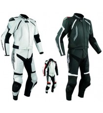 Tuta Pelle Moto Racing Pista Sport 2 Pezzi Divisibile Giacca Pantalone A-Pro