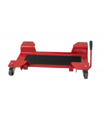 Cavalletto Sposta Moto Carrello Pedana Scooter Universale 4 Ruote Nylon Rosso