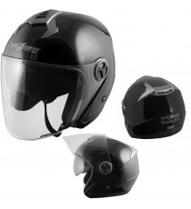 Duplex-Casco-Helmet-Motorcycle-Black-Nero-A-Pro-Sonic-Moto-Set