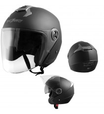 Duplex-Helmet-Casco-Motorcycle-Nero-Opaco-Matt-Black-Sonic-Moto-A-Pro-Set