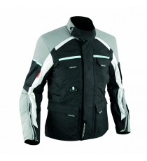 Giacca Tessuto Moto Impermeabile Imbottitura Termica Sfoderabile Touring Grigio