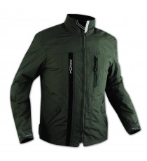 Giacca Moto Scooter City Protezioni CE Sfoderabile Giubbino Impermeabile Verde