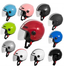 Casco Jet Scooter Moto Quad Omologato ECE 22-06 Visiera Sonicmoto