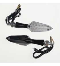 Coppia Frecce Universali Moto Led Indicatori Direzione Naked Sport Nero