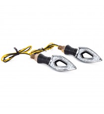 Design Unico Indicatori Frecce Segnalatori Direzione Moto Omologati 12V Nero