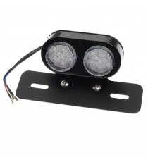 Fanale Led Porta Targa Metallo Posteriore Moto Omologato Luce Targa Stop Nero