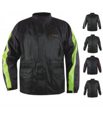 Giacca Tuta Moto Antipioggia Impermeabile Antiacqua con Cappuccio