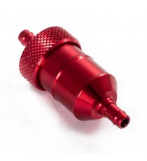 Filtro Benzina Moto Kart Scooter Custom Auto Lavabile Motori Rasaerba Rosso