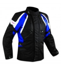 Enduro Giacca Moto Turismo Touring Off Road Cordura Impermeabile Blu
