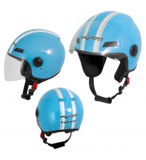 Jet Helmet Fever A-Pro Casco Blue Sonicmotoshop