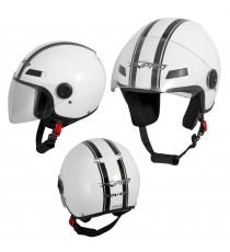 Jet Helmet Fever A-Pro Casco White Sonicmotoshop