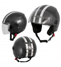 Jet Helmet Sniper A-Pro Casco Grey Sonicmotoshop
