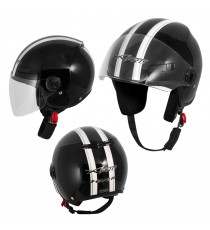 Jet Helmet Fever A-Pro Casco Black Sonicmotoshop
